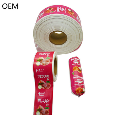 Τροφική ποιότητα OEM Custom Flexography Εκτύπωση πλαστικών περιβλήτων λουκάνικων για λουκάνικα σαλάμι