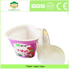 Πλαστικά φλυτζάνια παγωτού φλυτζανιών 6Oz γιαουρτιού τριγώνων FDA ISO με τα καπάκια