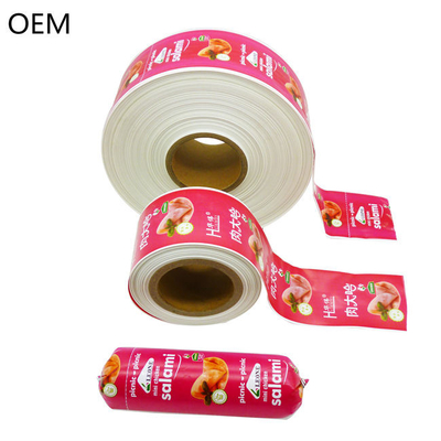 Τροφική ποιότητα OEM Custom Flexography Εκτύπωση πλαστικών περιβλήτων λουκάνικων για λουκάνικα σαλάμι