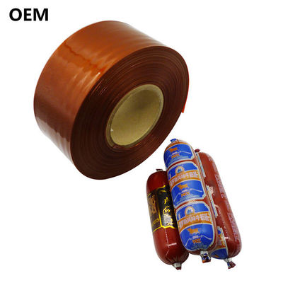 Πλαστικά περιβλήματα λουκάνικων Ανθεκτική σωλήνωση λουκάνικου ποιότητας τροφίμων για επεξεργασία κρέατος Ιδανική για παρασκευή λουκάνικων