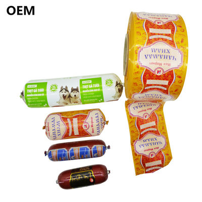 5 στρώματα τυπωμένο λογότυπο προσαρμοσμένα πλαστικά περιβλήματα λουκάνικου