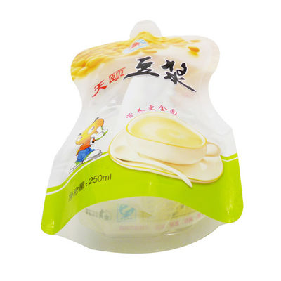 250ml στάση Doypack γάλακτος σόγιας επάνω στη σακούλα με το cOem ακροφυσίων που τυπώνεται